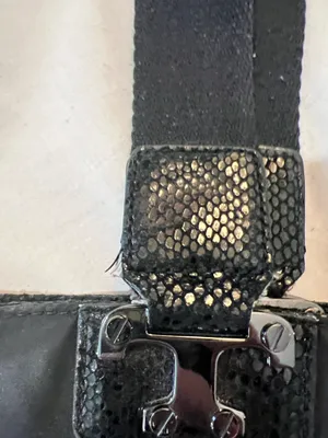 Tory Burch Black Canvas Tote Bag thumbnail 2