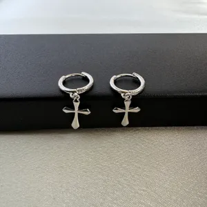 Cross Dangle Drop Earrings for Men Women,Streetwear Punk Hip Hop Unisex Style thumbnail 1