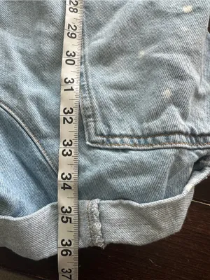 We The Free People High Roller Shortall Denim Overall M Bright Eyes Baggy 90s thumbnail 10