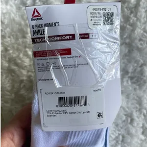Reebok Target Cushion White Ankle Socks 6 Pairs Shoe Size 4-9 Comfort NEW Womens thumbnail 5
