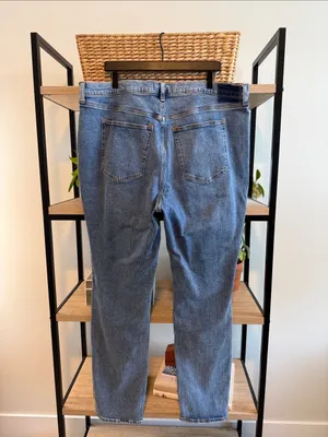 Abercrombie & Fitch The Slim Straight Ultra High Rise Jeans, 35/ 20 Long thumbnail 4