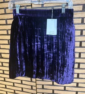 & Other Stories Purple Velvet Mini Skirt Size 4 thumbnail 1
