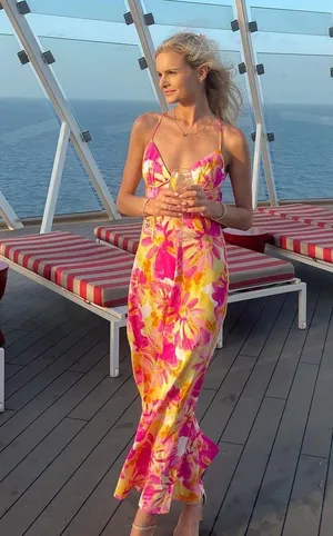 Hello Molly Pink Floral Maxi Dress thumbnail 1