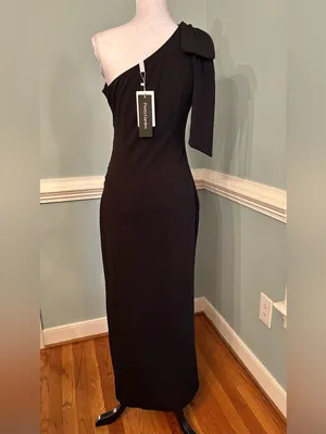 PRETTYGARDEN One-Shoulder Black Maxi Dress with Side Slit medium thumbnail 2