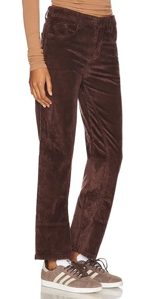 Free People x We‎ The Free Risk Taker Cord Straight Leg in Chocolate Truffle 28 thumbnail 1