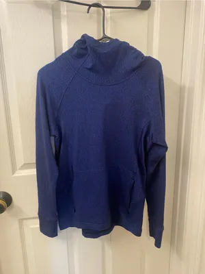 lululemon athletica Navy Blue Cowl Pullover Sweater thumbnail 4