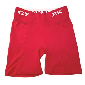 Gymshark Red Spell Out Waistband Elastic Pull On Low Rise Bike Short Size S thumbnail 1