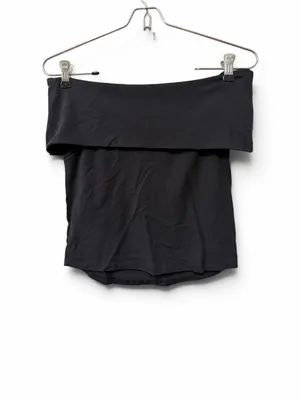Aerie Off the Shoulder Fold Over Women's Top in Black Size M thumbnail 2