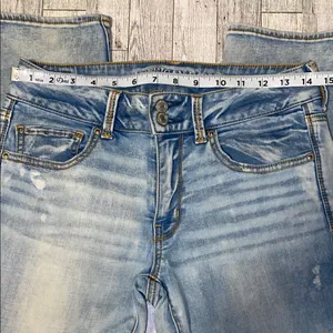 American Eagle Outfitters Artist Crop Super Stretch Jeans Size 8 thumbnail 5