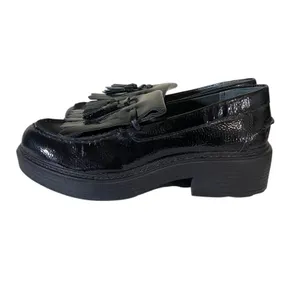 Franco Sarto Womens Kili Purple Patent Loafers Shoes 7 Medium Black Platform‎ thumbnail 2