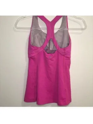 Lululemon Athletica Run: Fast Track Racerback Tank Top Size 6 Pink Womens Athlet thumbnail 4