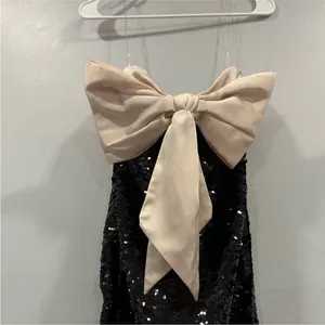 HOUSE OF CB Holly Sequins Strapless Bow Dress XS thumbnail 6