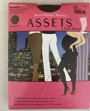Spanx Marvelous Mama Assets Shaping Tights‎ in Opaque Stripe Size 1 Maternity thumbnail 1