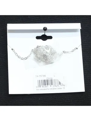 NWT Womens Fashion Pawprint Pet Pendant Necklace Silver Gray 18" + 2" thumbnail 2