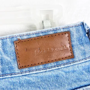 SOCIAL TOURIST Blue Ultra High Rise Baggy Hearts Patches Wide Leg Jeans 26 Boho thumbnail 10