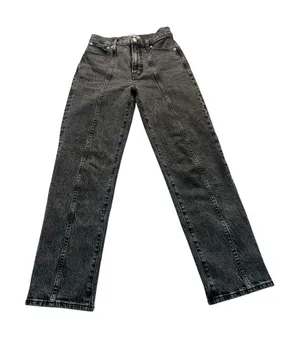 Madewell The Perfect Vintage Straight Jean Womens 26 Black High Rise DM6297 thumbnail 1