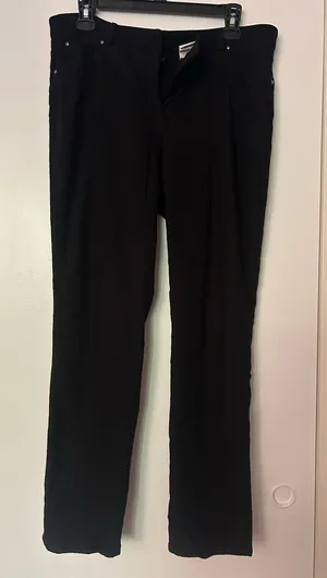 Black textured pants Size 12 thumbnail 1