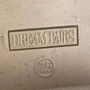 Dream Paris Beige Leather Round Toe Chunky Platform Chelsea Ankle Boots Size 7.5 thumbnail 5
