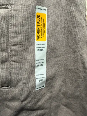 Carhartt Washed Duck Mock Neck Vest Taupe Gray Sherpa Lined Zip Up Plus Size 3X thumbnail 6