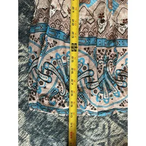 Raviya Smock Tube Dress Strapless Size Medium Blue Beige Paisley Boho Beach NEW thumbnail 5