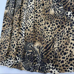 Vintage Hidden Leopard Faces Pleated Skirt Animal Print‎ 80s Drama Eclectic Fun thumbnail 10
