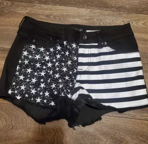 Hot Topic American Flag Low Rise Shorts thumbnail 1
