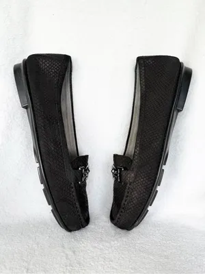 Aerosoles Women's Black Faux Leather Slip-On Loafer Flats 9.5 Square Toe thumbnail 7