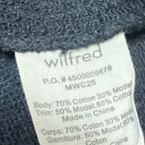 Aritzia Wilfred Women's Black Open Front Long Sleeve Knit Cardigan Sweater Top S thumbnail 4