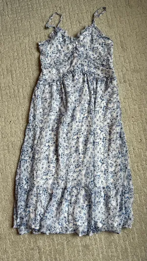 Blue & White Maxi Dress thumbnail 1