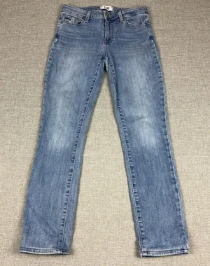 Paige Skyline Skinny Jeans Womens 27 Light Wash Blue Mid Rise Stretch Denim thumbnail 1