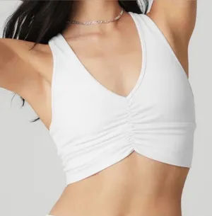 Alo Yoga Womens Wild Thing Sports Bra Top Size S White Athleisure Workout Gym thumbnail 1
