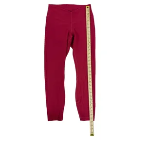 Lululemon Red Athletic Leggings Size 6 Excellent Condition thumbnail 5