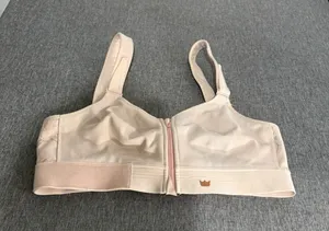 SHEFIT Flex Sports Bra 1Luxe Peach Marble Medium Impact Zip Front Adjustable thumbnail 1