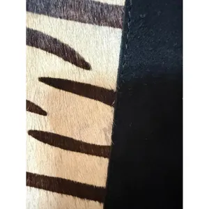 Jane Marie Zebra Haircalf Suede Tote Bag Black Animal Print thumbnail 8