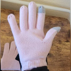 Kate Spade Bow Knit Gloves In Pink thumbnail 6