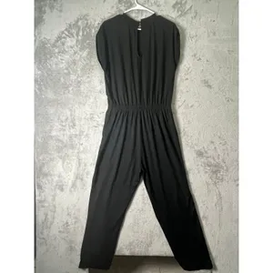 Vuori Lux Crew Jumpsuit Women’s Medium Black Short Sleeve Stretch Athleisure thumbnail 3
