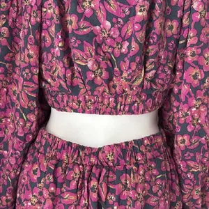 Free People Jeal Bohemian Floral Cutout Dress Pink Long Sleeve Dress Medium thumbnail 8