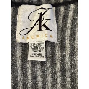 Vintage J.K. America Argyle Sweater Vest Lambswool Angora Blend Size 26/28 thumbnail 5