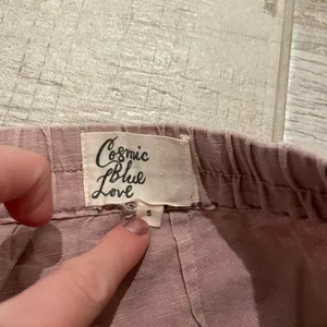 Cosmic Blue Love Purple Linen Drawstring Shorts thumbnail 5