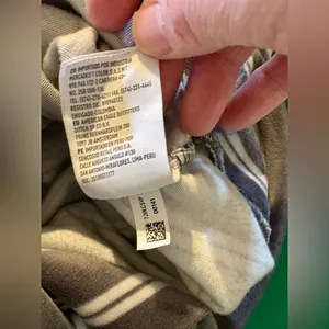 American Eagle Gray/White Striped Cropped Hooded Sweatshirt thumbnail 8