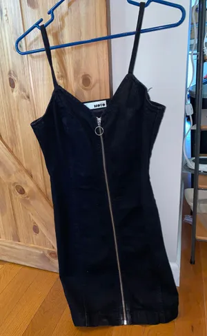 Top shop Black Denim Dress thumbnail 1
