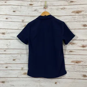 FIGS Nala Short Sleeve Scrub Polo Top - Blue - XS thumbnail 10
