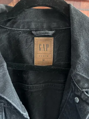 Gap Oversized Black Denim Jacket thumbnail 3
