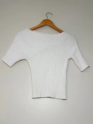 Anthropologie Maeve Ribbed Knit T-Shirt thumbnail 2