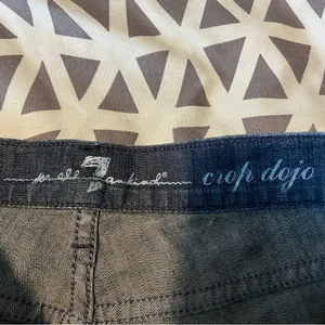 7 For All Mankind Dojo Lightweight Stretch Dark Wash Denim Crop Capri‎ Jean 28 thumbnail 9