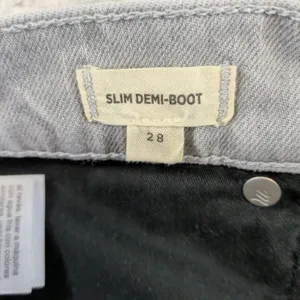 Madewell Slim Demi-Boot High Rise‎ Gray Jeans MC513 Womens 28 Raw Hem Stretch thumbnail 4