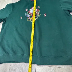 Vintage Bobbie Brooks green 90s Santa christmas‎ embroidered sweatshirt size xl thumbnail 5