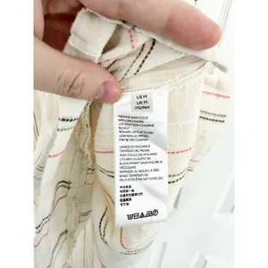 Free People Elsie Textured Gauze Tunic Mini Babydoll Dress Ivory Puff Sleeve thumbnail 7