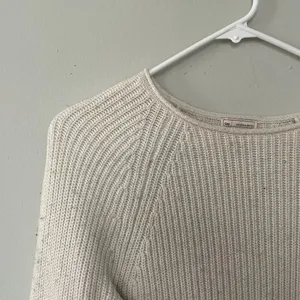 Gap white cream long sleeved knit sweater casual‎ comfortable warm wool cotton thumbnail 2