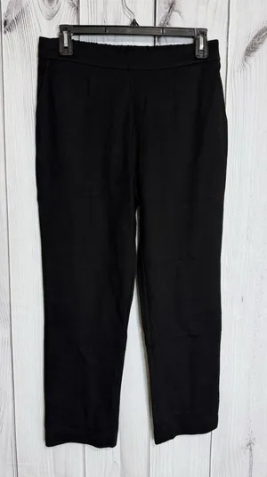 NWT Skies Are Blue Trouser Pants Elastic Waist Black Sz L (34x28) High Rise NEW thumbnail 1